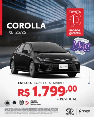 XEi 2025 - Seu veículo 0KM na Saga Toyota! XEi 2025 - Seu veículo 0KM na Saga Toyota!